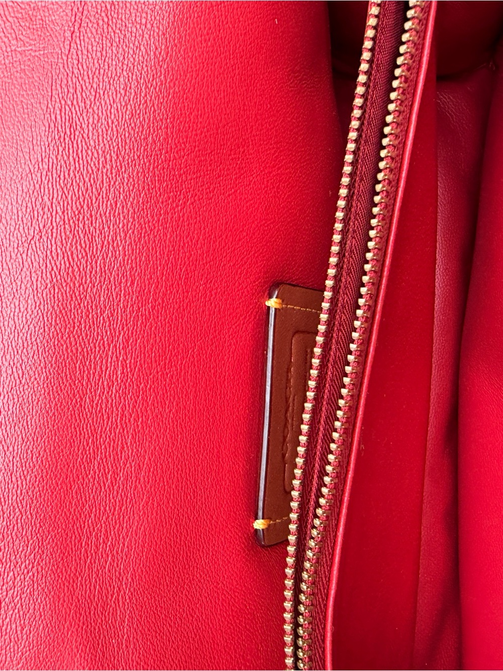 Coach Red Leather Mini Shoulder Bag with 'C' Hardware - Picture 7 of 9